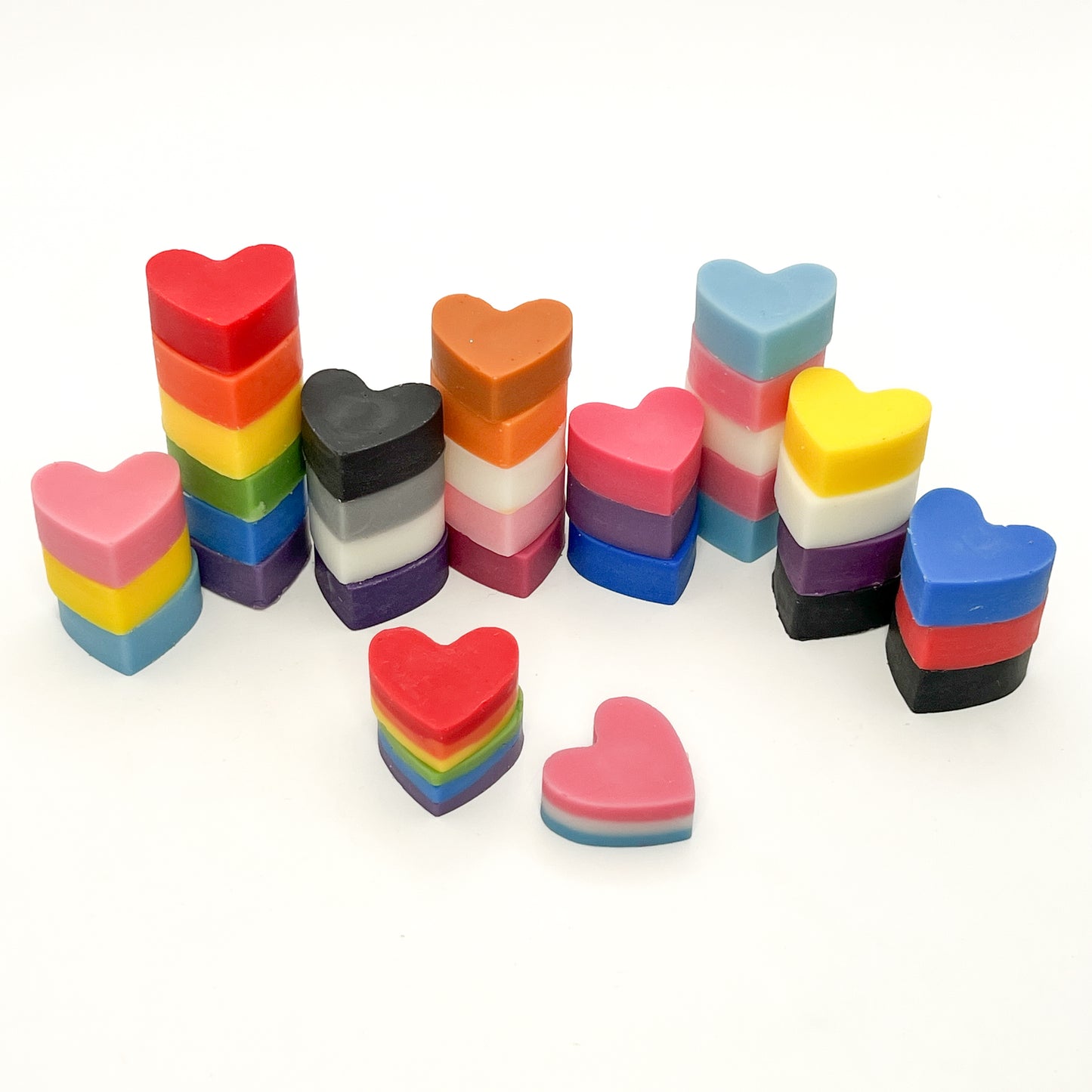 PRIDE 2023: Pride Flag Heart Wax Melts