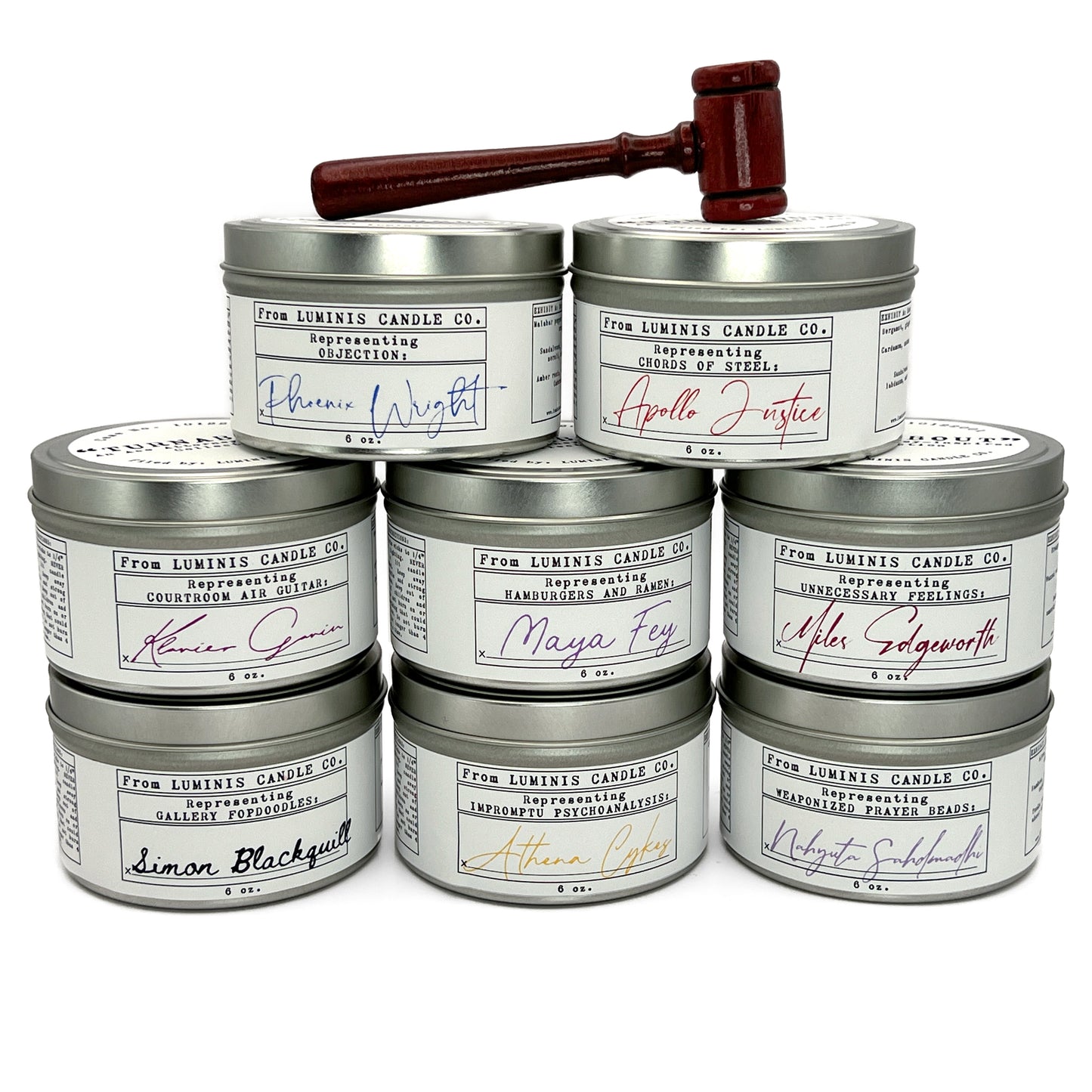 Turnabout: Ace Attorney-Inspired Candles